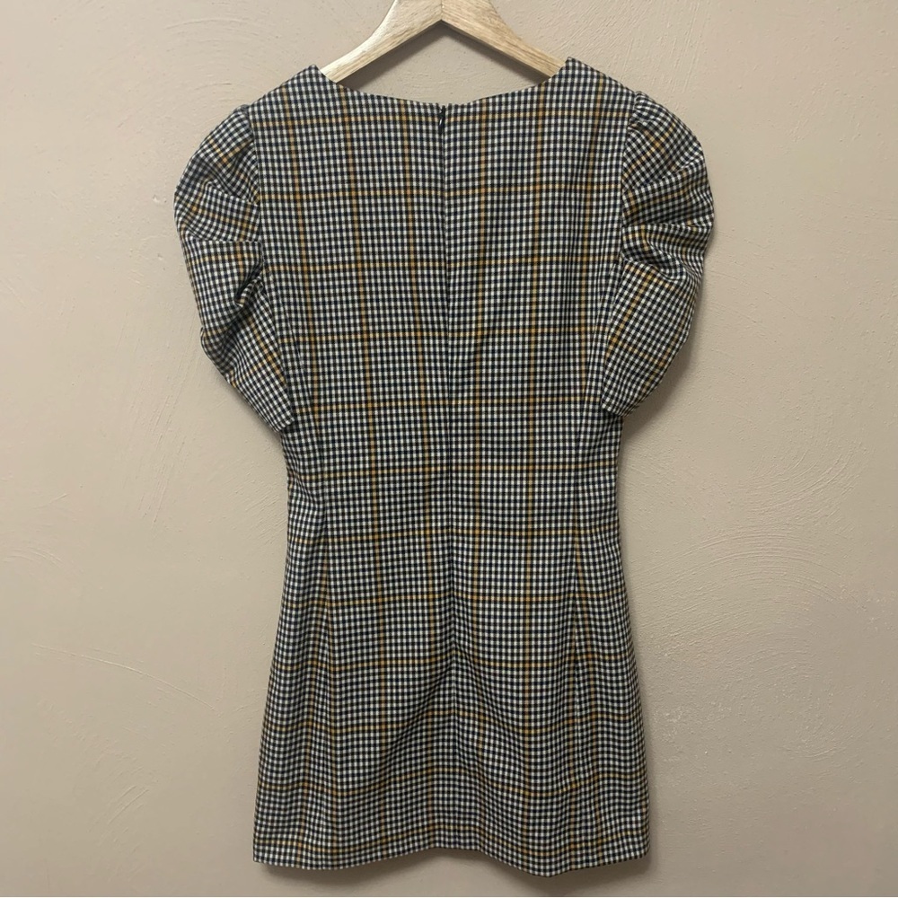 Amanda Uprichard Puff Sleeve Mini Dress in Westwick Plaid Size XS Size P - Picture 8 of 14